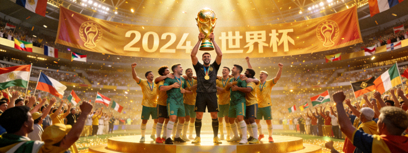世界杯足球赛颁奖仪式 - 冠军球队高举奖杯